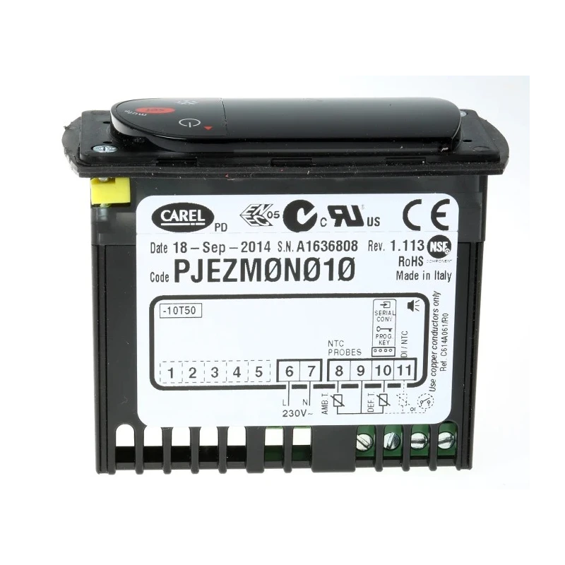 Carel Multi-Function Digital LED Panel Meter for Temperature Measurement, 29 mm x 71 mm PJEZM0N010