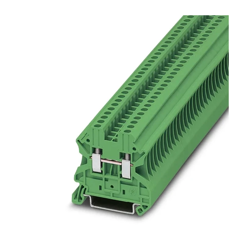 Phoenix Contact UT 2.5 GN Series Feed Through Terminal Block Green 5.2mm² 1-Level Screw Termination 1kV 24A 3045091