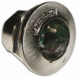 Switchcraft Panel XLR Connector, Straight Orientation, 500V, 15A, Silver Plating, 4 Contacts B4MH