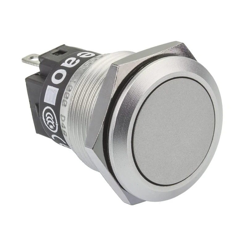 EAO 82 Series Momentary Push Button Switch, Panel Mount, 19 mm Cutout, SPDT, IP65 IP67, 240 V 3A 82-5551.1000