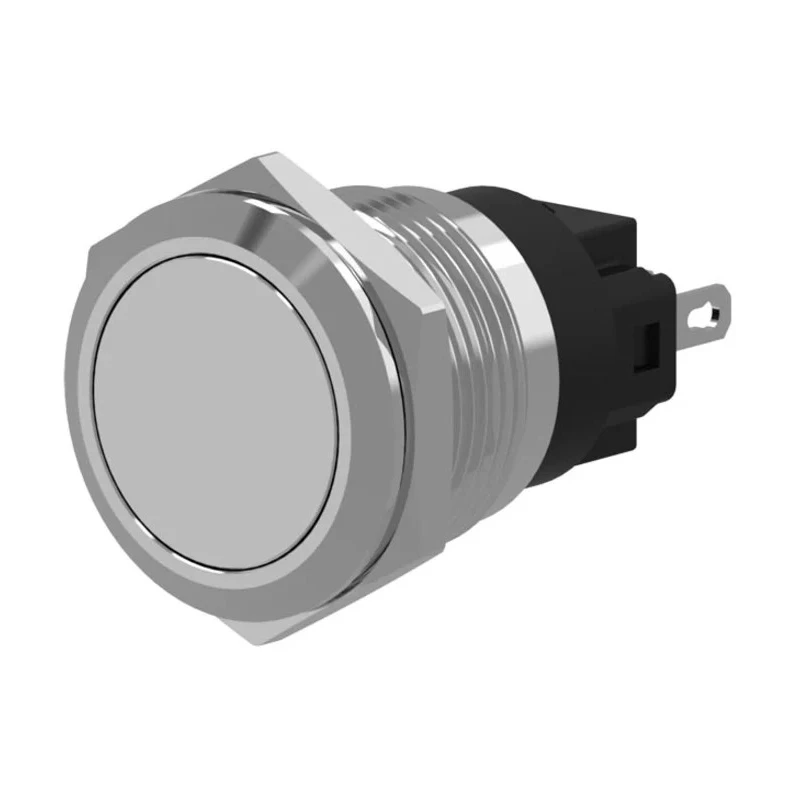 EAO 82 Series Momentary Push Button Switch, Panel Mount, 19 mm Cutout, SPDT, IP65 IP67, 240 V 3A 82-5551.1000