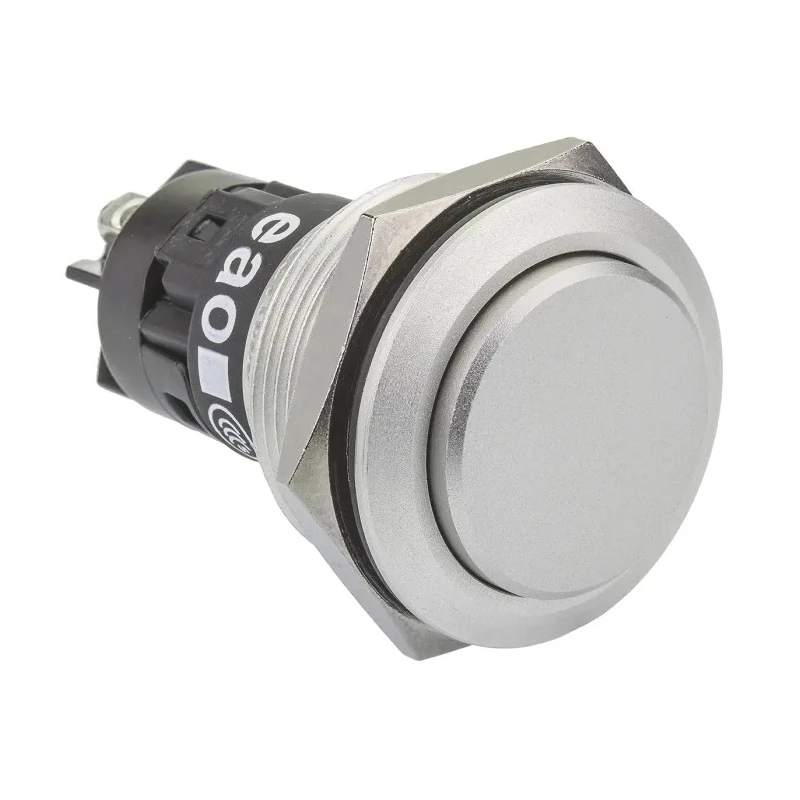 EAO 82 Series Push Button Switch Momentary Panel Mount 22.3 mm Cutout SPDT IP65/IP67 240 V 250 V AC 82-6562.1000