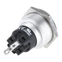 EAO 82 Series Push Button Switch, Momentary, Panel Mount, 22.3 mm Cutout, SPDT, NO NC Configuration, IP65 IP67 82-6561.1000