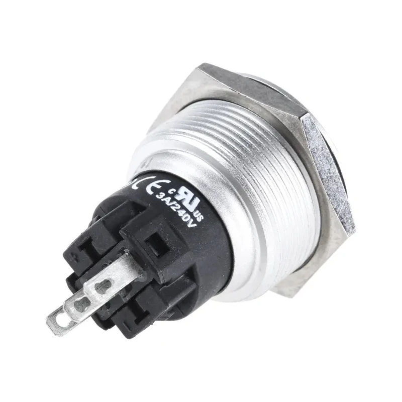 EAO 82 Series Push Button Switch, Momentary, Panel Mount, 22.3 mm Cutout, SPDT, NO NC Configuration, IP65 IP67 82-6561.1000