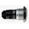 EAO 82 Series Momentary Push Button Switch, Panel Mount, 19 mm Cutout, SPDT, IP65, IP67, 240 V DC, 250 V AC 82-5552.1000