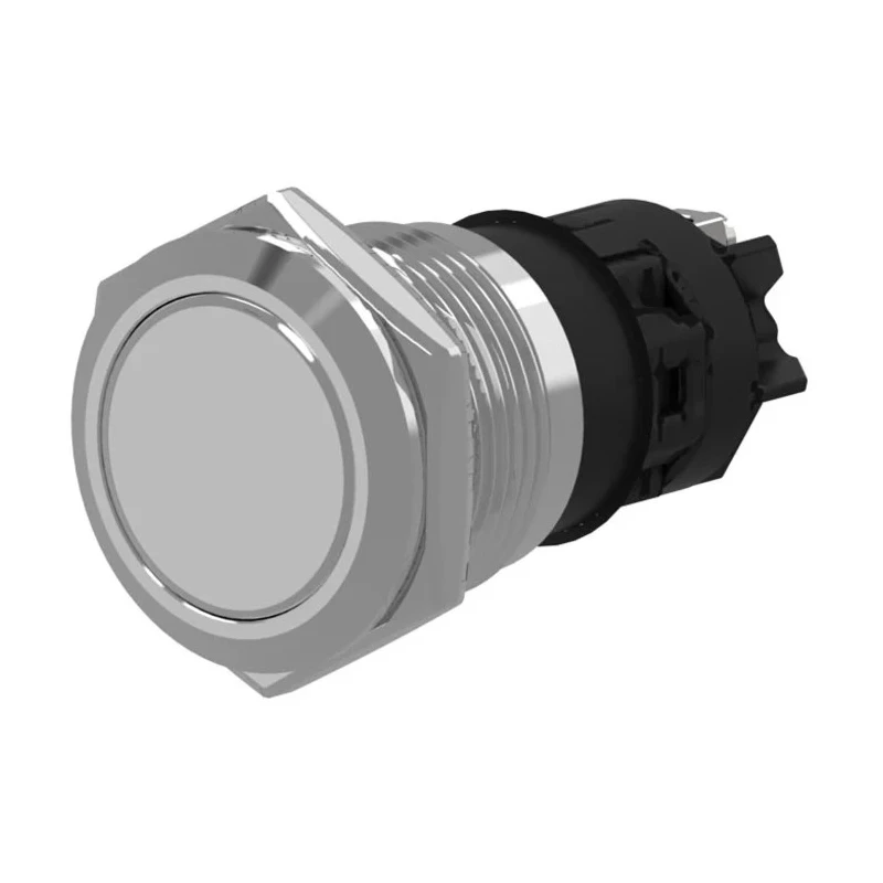 EAO 82 Series Momentary Push Button Switch, Panel Mount, 19 mm Cutout, SPDT, IP65, IP67, 240 V DC, 250 V AC 82-5552.1000