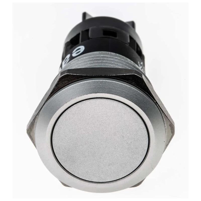 EAO 82 Series Momentary Push Button Switch, Panel Mount, 19 mm Cutout, SPDT, IP65, IP67, 240 V DC, 250 V AC 82-5552.1000