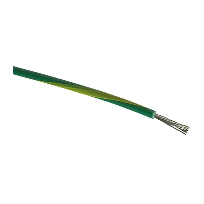 RS PRO Green, Yellow 6 mm² Flexible BK Series Hook Up Wire, 9 AWG, 84/0.3 mm Core Strands, 100 m, Polyvinyl Chloride 811-4554