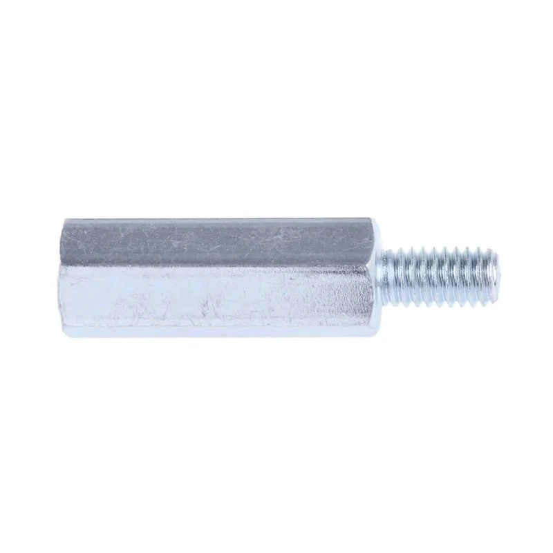 RS PRO M4 Hexagonal Steel Standoff, 20 mm Body Length, 8 mm Stud Length, Zinc Plated 806-6575
