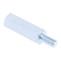 RS PRO M4 Hexagonal Steel Standoff, 20 mm Body Length, 8 mm Stud Length, Zinc Plated 806-6575