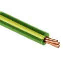 RS PRO Green, Yellow 1.5 mm² Hook Up Wire, 15 AWG, 7/0.53 mm Core Strands, 100 m Length, Polyvinyl Chloride PVC 811-4624