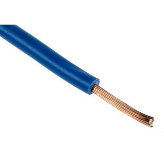 RS PRO Blue 1.5 mm² Hook Up Wire, 15 AWG, 7/0.53 mm Stranded Copper Conductor, 3.6 mm Diameter, 100 m Length 811-4615