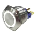 RS PRO Illuminated Push Button Switch, Latching, Panel Mount, 16 mm Cutout, SPDT, White LED, IP65, IP67, 250 V AC 3A 811-8427
