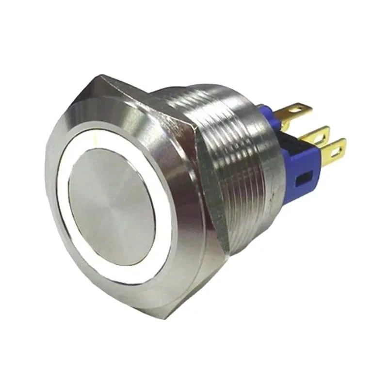 RS PRO Illuminated Push Button Switch, Latching, Panel Mount, 16 mm Cutout, SPDT, White LED, IP65, IP67, 250 V AC 3A 811-8427