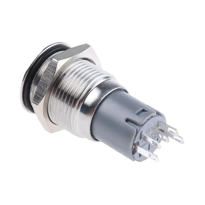 RS PRO Illuminated Momentary Push Button Switch, Panel Mount, 16 mm Cutout, SPDT, Green LED, IP65 IP67, 250 V AC 811-8443