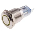 RS PRO Illuminated Push Button Switch, Momentary, Panel Mount, 16 mm Cutout, SPDT, Yellow LED, IP65/IP67, 250 V AC 811-8461