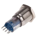 RS PRO Illuminated Push Button Switch, Momentary, Panel Mount, 16 mm Cutout, SPDT, Yellow LED, IP65/IP67, 250 V AC 811-8461