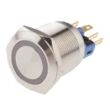 RS PRO Illuminated Push Button Switch Latching Panel Mount 22 mm Cutout SPDT Red LED IP65 IP67 250V AC 811-8500