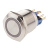 RS PRO Illuminated Push Button Switch Latching Panel Mount 22 mm Cutout SPDT Red LED IP65 IP67 250V AC 811-8500