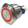 RS PRO Illuminated Push Button Switch, Latching, Panel Mount, 22 mm Cutout, SPDT, Red LED, IP65 IP67, 250 V AC 5A 811-8506