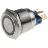 RS PRO Illuminated Push Button Switch, Latching, Panel Mount, 22 mm Cutout, SPDT, Blue LED, IP65, IP67, 250 V AC 811-8487