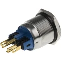 RS PRO Illuminated Push Button Switch, Latching, Panel Mount, 22 mm Cutout, SPDT, Blue LED, IP65, IP67, 250 V AC 811-8487