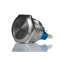 RS PRO Push Button Switch Momentary Panel Mount 22 mm Cutout SPDT White LED IP65 IP67 250 V AC 811-8480
