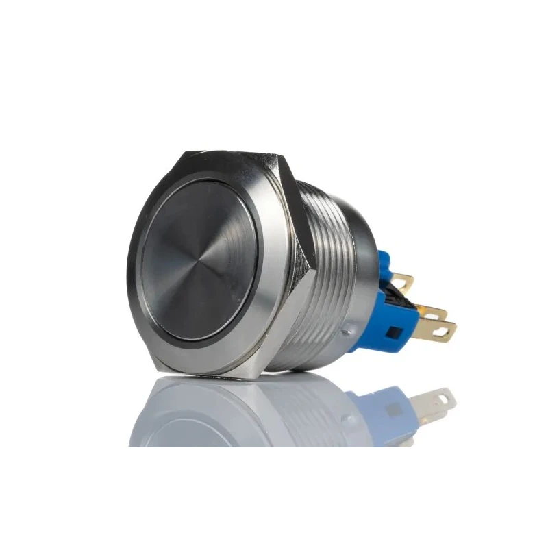 RS PRO Push Button Switch Momentary Panel Mount 22 mm Cutout SPDT White LED IP65 IP67 250 V AC 811-8480