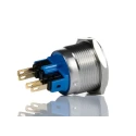 RS PRO Push Button Switch Momentary Panel Mount 22 mm Cutout SPDT White LED IP65 IP67 250 V AC 811-8480