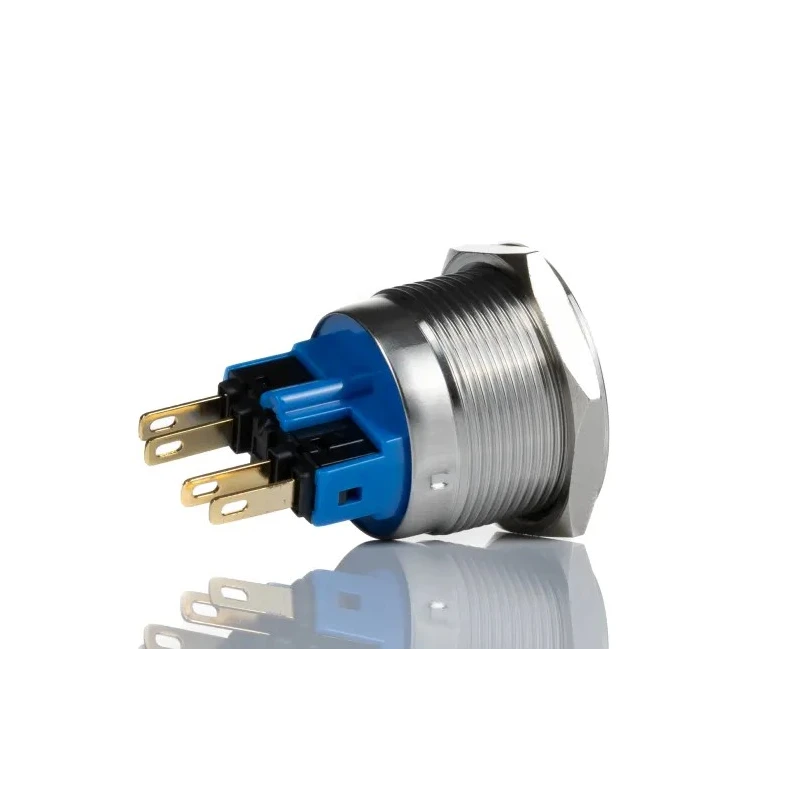 RS PRO Push Button Switch Momentary Panel Mount 22 mm Cutout SPDT White LED IP65 IP67 250 V AC 811-8480