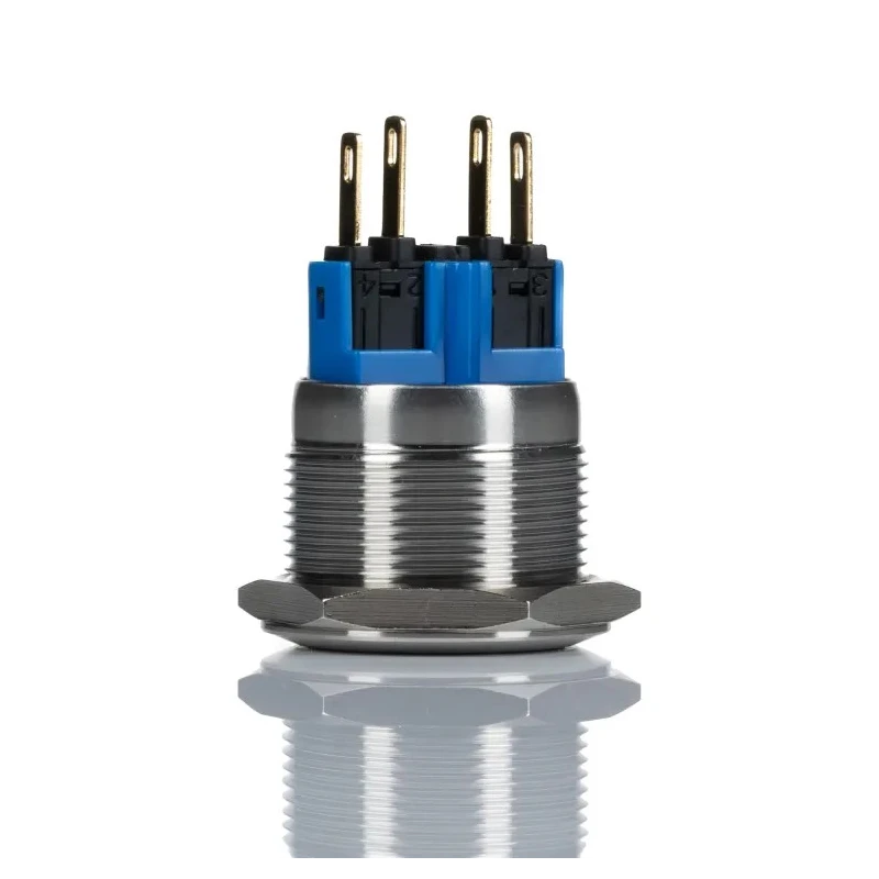 RS PRO Push Button Switch Momentary Panel Mount 22 mm Cutout SPDT White LED IP65 IP67 250 V AC 811-8480