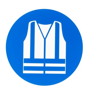 RS PRO Plastic Mandatory Sign High Visibility Symbol 200mm x 200mm ISO 7010 Standard 813-4603