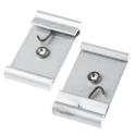 nVent Schroff Interscale M Series 35 mm DIN Rail Clip Adapter M4 Thread, Aluminium Zinc Coated, 10 Per Pack 24820-002
