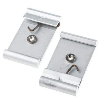 nVent Schroff Interscale M Series 35 mm DIN Rail Clip Adapter M4 Thread, Aluminium Zinc Coated, 10 Per Pack 24820-002
