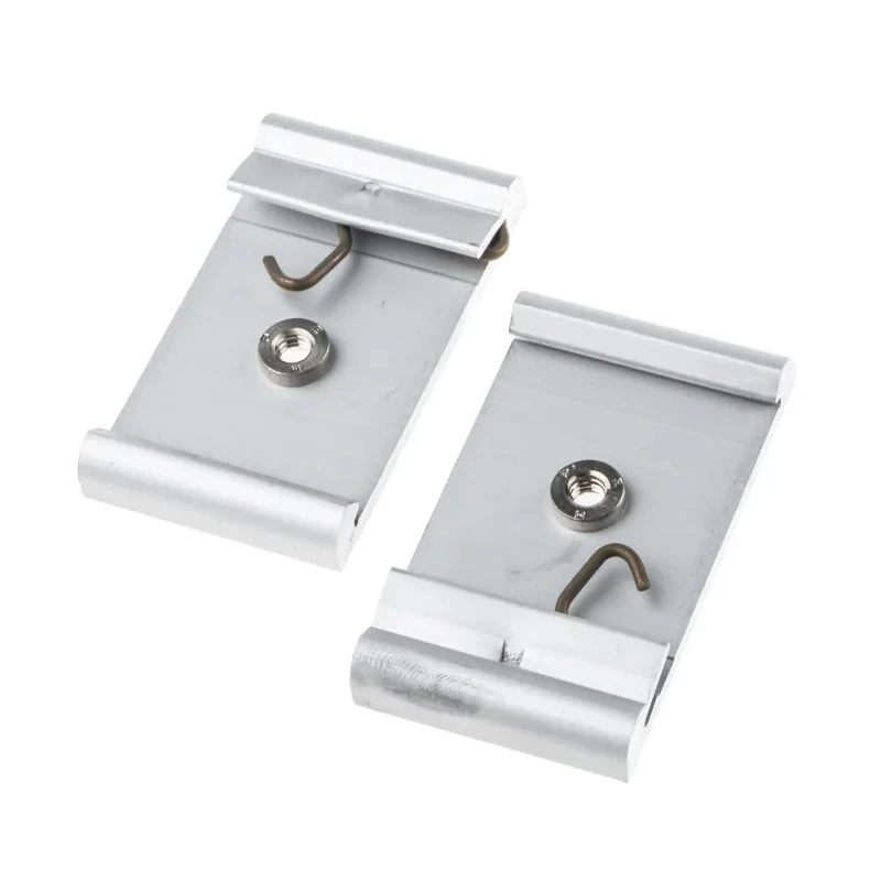 nVent Schroff Interscale M Series 35 mm DIN Rail Clip Adapter M4 Thread, Aluminium Zinc Coated, 10 Per Pack 24820-002