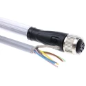 Pepperl + Fuchs Sensor Actuator Cable Female 8 Way Straight to Unterminated, 2 m, Polyurethane Jacket, 300V dc V17-G-2M-PUR