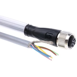 Pepperl + Fuchs Sensor Actuator Cable Female 8 Way Straight to Unterminated, 2 m, Polyurethane Jacket, 300V dc V17-G-2M-PUR