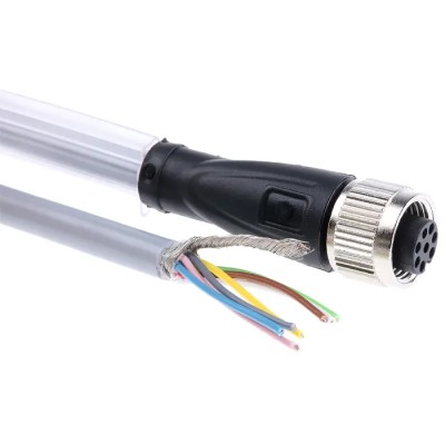 Pepperl + Fuchs Sensor Actuator Cable Female 8 Way Straight to Unterminated, 2 m, Polyurethane Jacket, 300V dc V17-G-2M-PUR