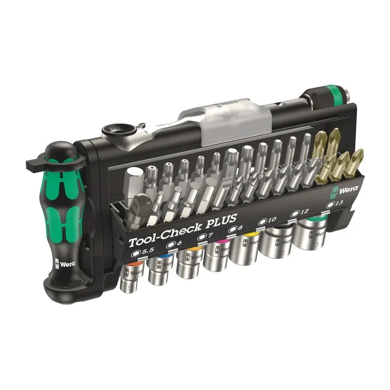 Wera Hexagon, Hex-Plus, Phillips, Pozidriv, Slotted Interchangeable Standard Screwdriver Set, 39-Piece 05056490001