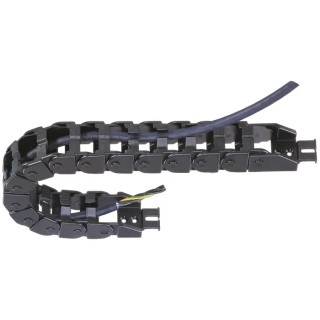 Igus e-chain Cable Trunking Z08 Black W38.2mm x D19.3mm L1m Min. Bend Radius 28mm Igumid NB Z08.30.028.0