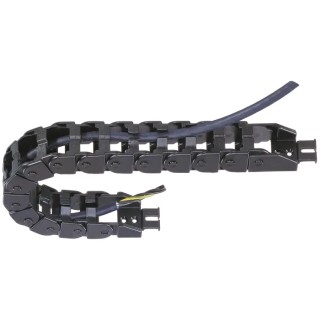 Igus Black Cable Trunking e-chain Z08 with Width 28.2mm, Depth 19.3mm, Length 1m, Minimum Bend Radius 28mm Z08.20.028.0