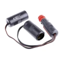Pro Car Automotive Connector Female Black Cable 2 Way Screw Termination 16A IP67 0.25m Cord Length 67879000