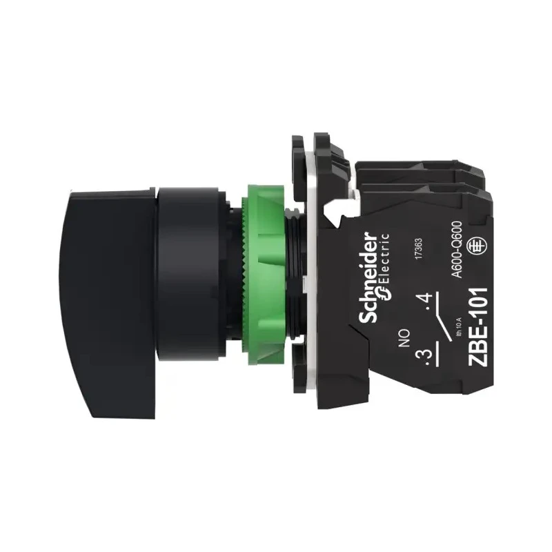 Schneider Electric Handle Spring Return Selector Switch 3 Positions 2 NO Harmony XB5 XB5AJ53