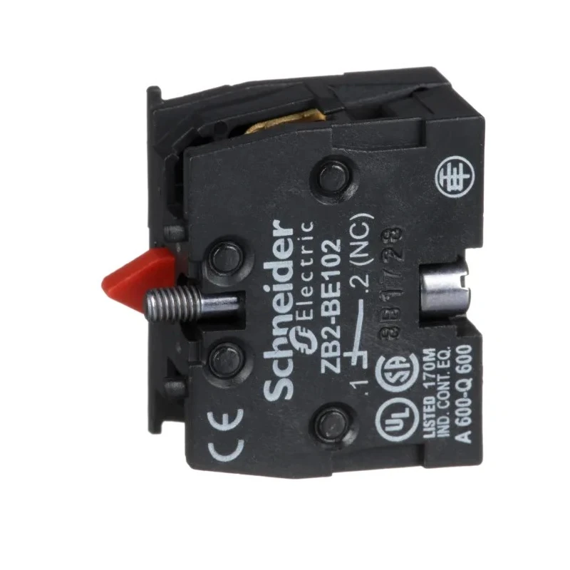 Schneider Electric ZB2 Series Contact Block, 600V, 10A Current, Screw Terminal, 1 NC Configuration ZB2BE102