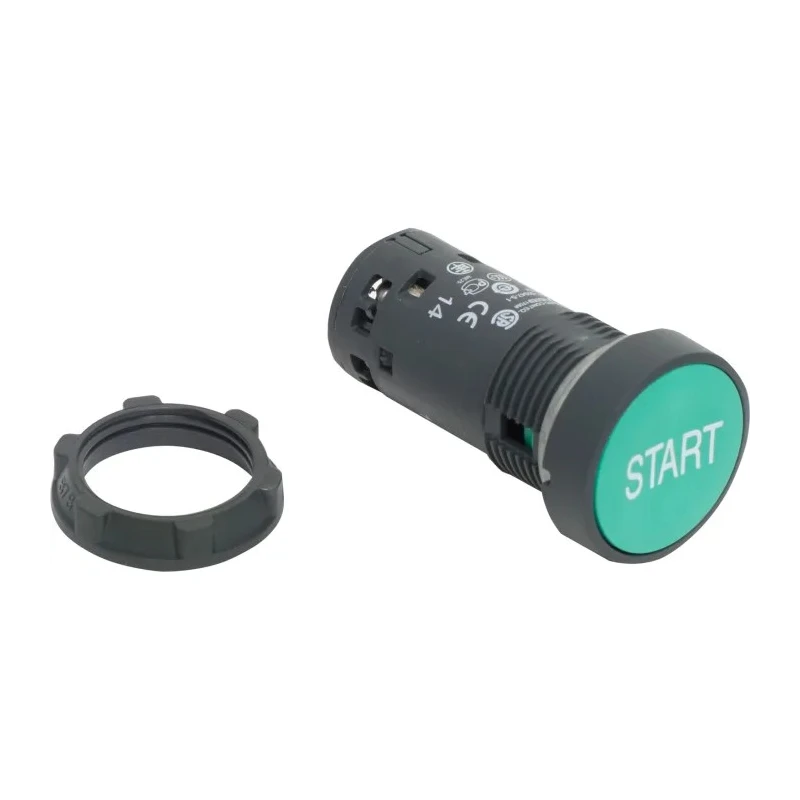 Schneider Electric Harmony XB7 Series Push Button Switch, Spring Return, Panel Mount, 22 mm Cutout, SPST Contact XB7NA3133