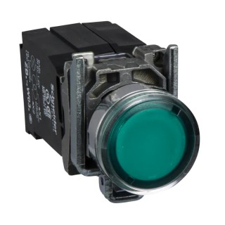 Schneider Electric Harmony XB4 Series Illuminated Push Button Switch, Spring Return, Panel Mount, 22 mm Cutout XB4BW3335