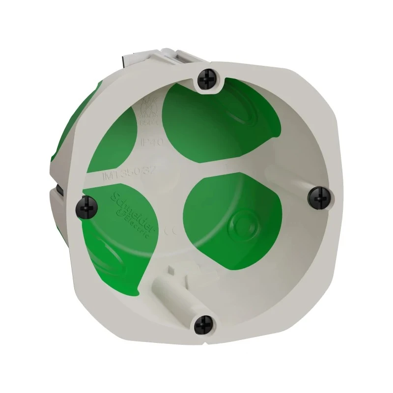 Schneider Electric Multifix Air White Polypropylene Back Box, NF, IP40, 1 Gang, 71 mm x 71 mm x 47 mm IMT35032