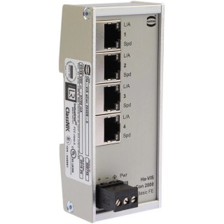 HARTING Ethernet Switch Unmanaged 4 RJ45 Port Compact Industrial Network Switch 24020040010