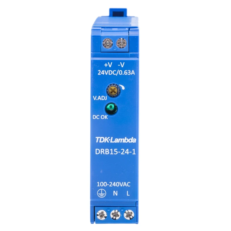 TDK-Lambda DRB Switched Mode DIN Rail Power Supply 264V AC Input, 28V DC 630mA Output, 15W DRB-15-24-1