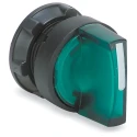 Schneider Electric Harmony Series 3 Position Illuminated Selector Switch Head 22 mm Cutout Green Handle IP65 ZB5AK1833